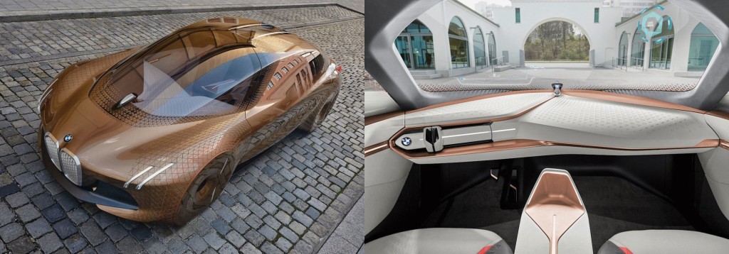 BMW概念車充滿未來科技感，驚奇的Alive Geometry設計讓輪拱與車內儀表板有著類似 鱗片元素，讓車體會隨行車狀況變換外型。