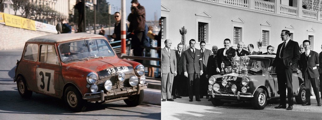 1964年，John Cooper打造一部馬力只有90匹的Mini Cooper S賽車，竟然勇奪摩洛哥Monte Carlo越野大賽冠軍，從此開啟性能前驅的造車觀念。